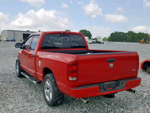 1D7HA18D35S113035 - 2005 DODGE RAM 1500 S RED photo 3