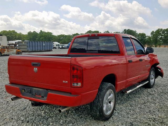 1D7HA18D35S113035 - 2005 DODGE RAM 1500 S RED photo 4