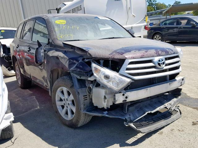 5TDBK3EH5DS255510 - 2013 TOYOTA HIGHLANDER MAROON photo 1