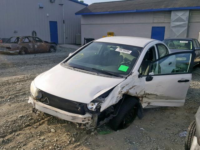 1HGFA16399L013860 - 2009 HONDA CIVIC VP WHITE photo 2