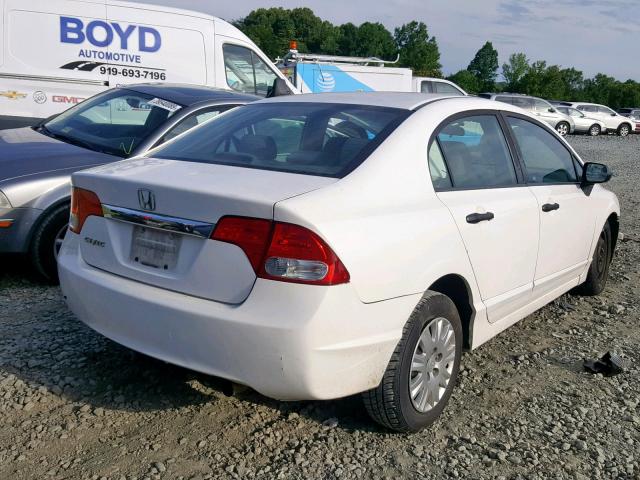 1HGFA16399L013860 - 2009 HONDA CIVIC VP WHITE photo 4