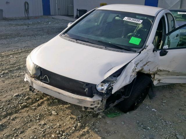 1HGFA16399L013860 - 2009 HONDA CIVIC VP WHITE photo 9