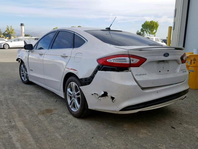 3FA6P0RU4GR116233 - 2016 FORD FUSION TIT WHITE photo 3