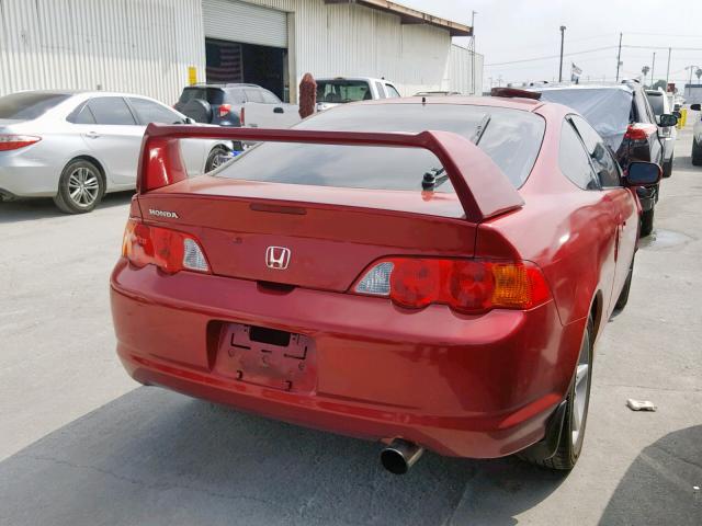 JH4DC53033S001555 - 2003 ACURA RSX TYPE-S RED photo 4