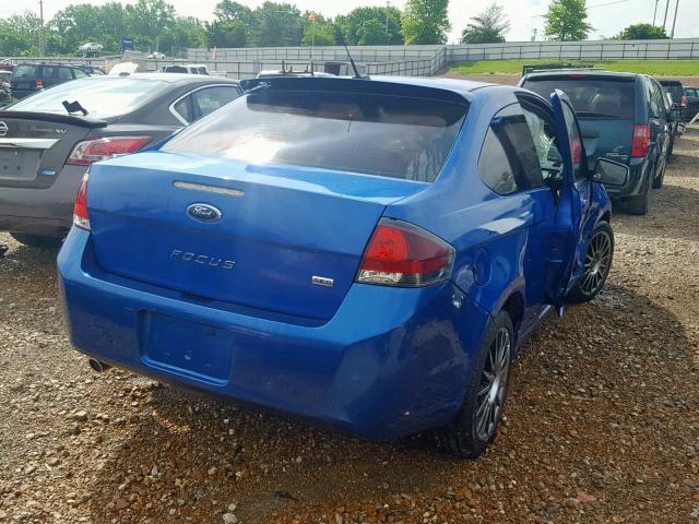 1FAHP3DN8AW204930 - 2010 FORD FOCUS SES BLUE photo 4