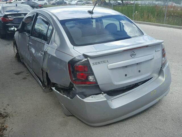 3N1AB6AP5CL655892 - 2012 NISSAN SENTRA 2.0 SILVER photo 3