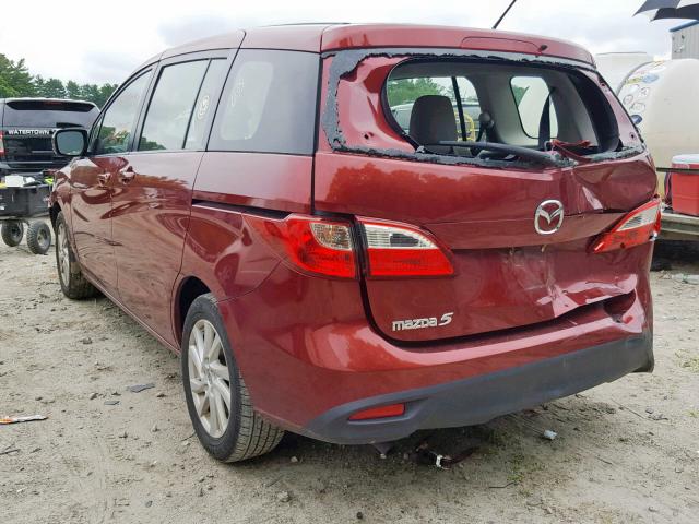 JM1CW2BLXC0123131 - 2012 MAZDA 5 RED photo 3