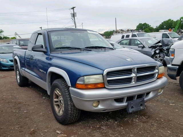 1B7GL42X62S661479 - 2002 DODGE DAKOTA SLT BLUE photo 9