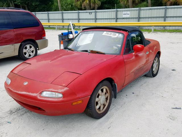 JM1NA3518P1419837 - 1993 MAZDA MX-5 MIATA RED photo 2