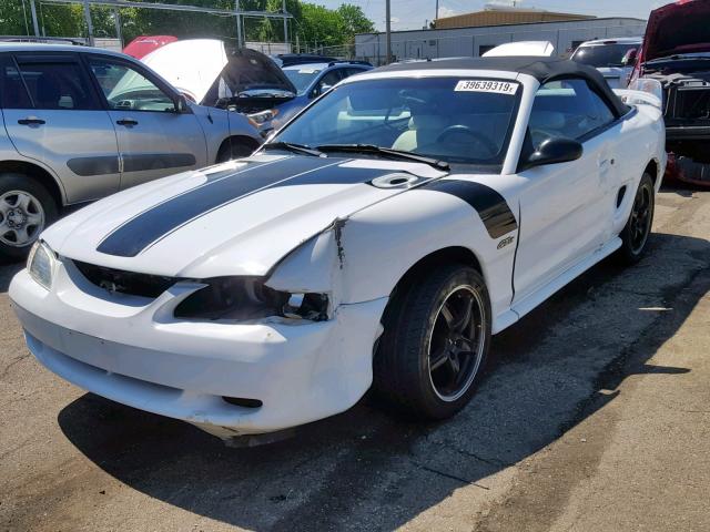 1FAFP45X3WF189094 - 1998 FORD MUSTANG GT WHITE photo 2