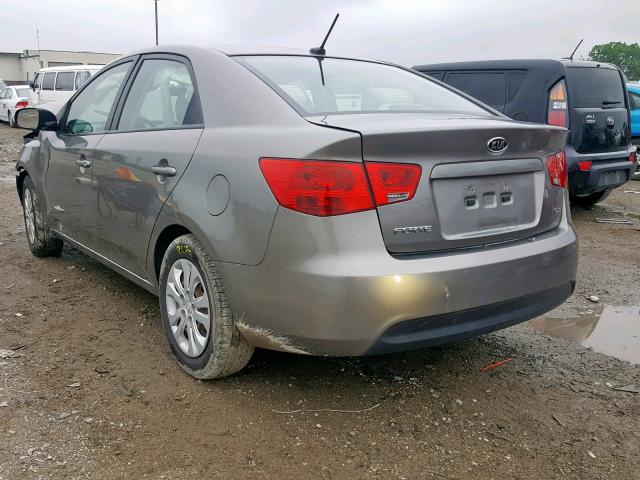 KNAFU4A27B5323521 - 2011 KIA FORTE EX GRAY photo 3