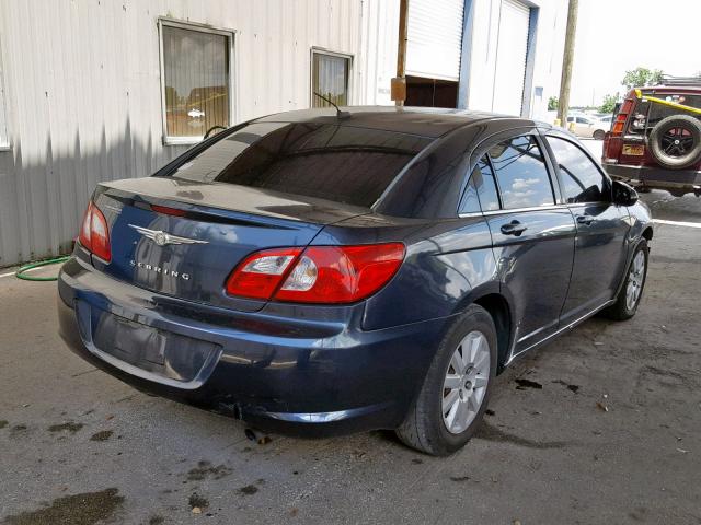 1C3LC46K28N255224 - 2008 CHRYSLER SEBRING LX BLUE photo 4