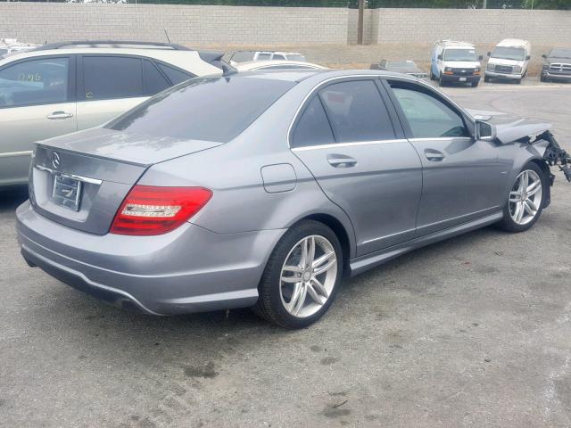 WDDGF4HB9CR204330 - 2012 MERCEDES-BENZ C 250 GRAY photo 4