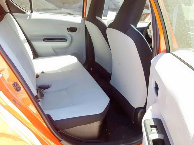 JTDKDTB33D1055600 - 2013 TOYOTA PRIUS C ORANGE photo 6