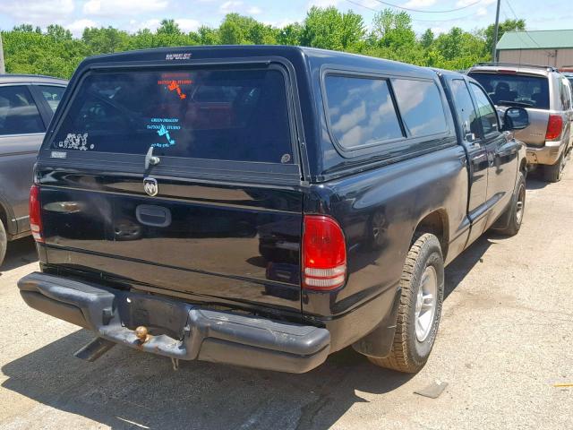 1B7GL22X1XS156722 - 1999 DODGE DAKOTA BLACK photo 4