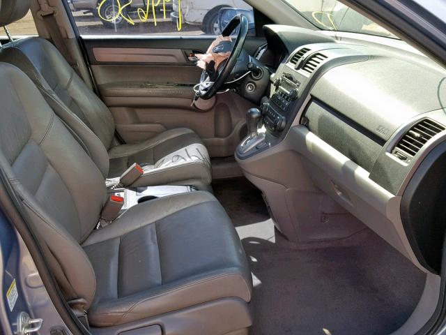 JHLRE487X7C078430 - 2007 HONDA CR-V EXL BLUE photo 5