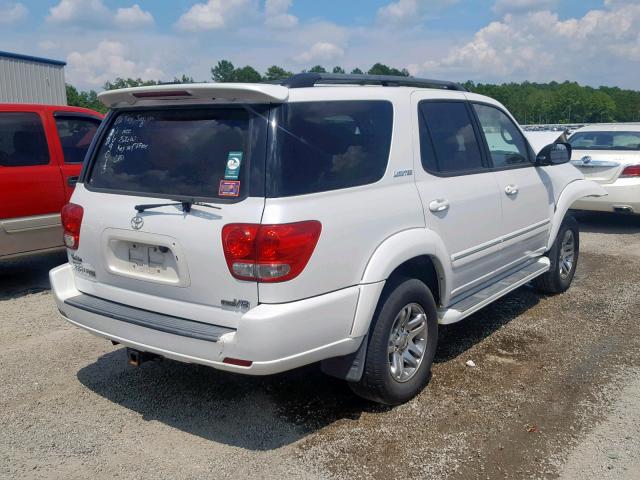 5TDZT38AX6S269013 - 2006 TOYOTA SEQUOIA LI WHITE photo 4