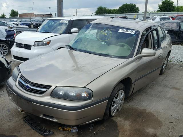 2G1WF52E939270815 - 2003 CHEVROLET IMPALA GOLD photo 2