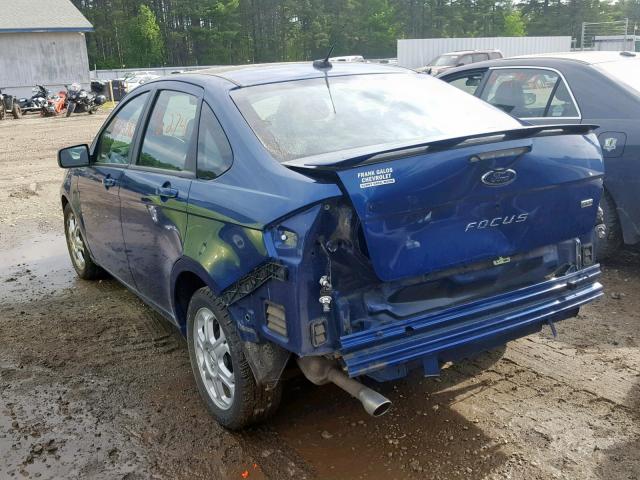 1FAHP36N69W188610 - 2009 FORD FOCUS SES BLUE photo 3