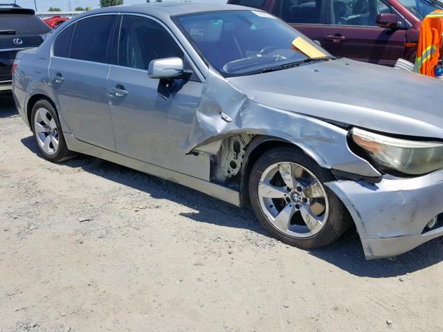 WBANE53536CK80092 - 2006 BMW 525 I SILVER photo 9