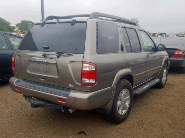 JN8DR09X52W661650 - 2002 NISSAN PATHFINDER BROWN photo 4