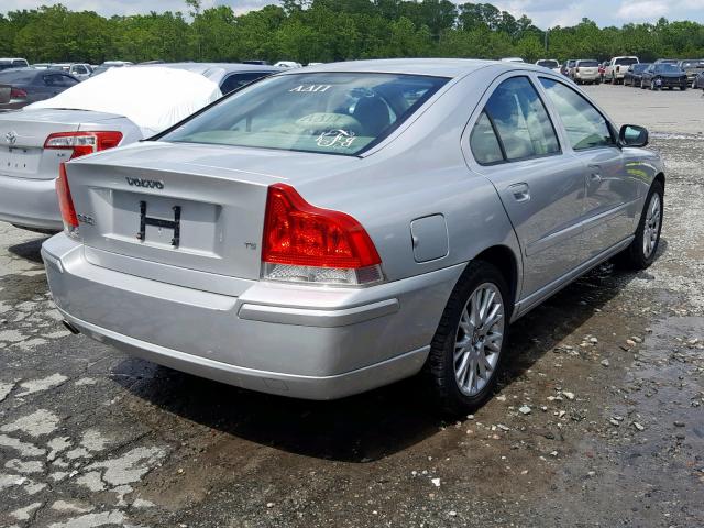 YV1RS547X72639484 - 2007 VOLVO S60 T5 SILVER photo 4