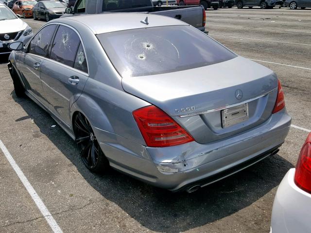 WDDNG71X97A109928 - 2007 MERCEDES-BENZ S 550 BLUE photo 3