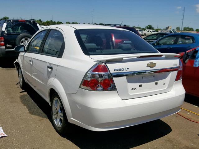 KL1TG56E39B306157 - 2009 CHEVROLET AVEO LT WHITE photo 3