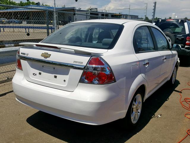 KL1TG56E39B306157 - 2009 CHEVROLET AVEO LT WHITE photo 4