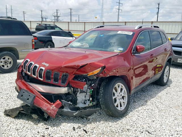 1C4PJLCS2GW212531 - 2016 JEEP CHEROKEE L RED photo 2