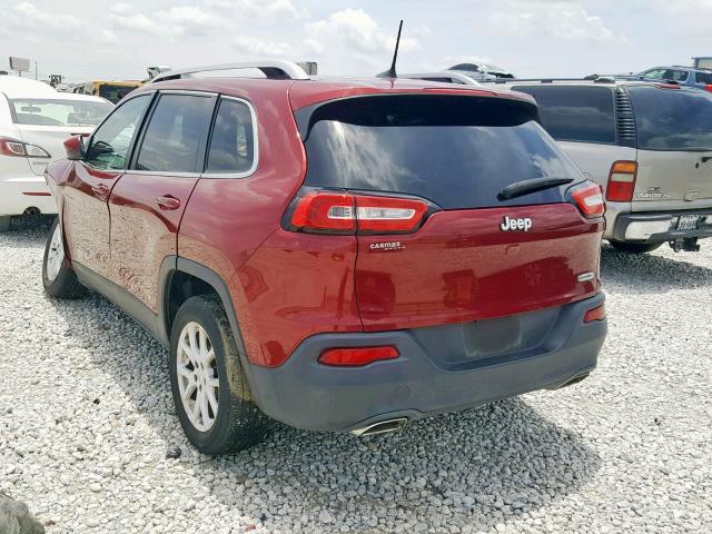 1C4PJLCS2GW212531 - 2016 JEEP CHEROKEE L RED photo 3