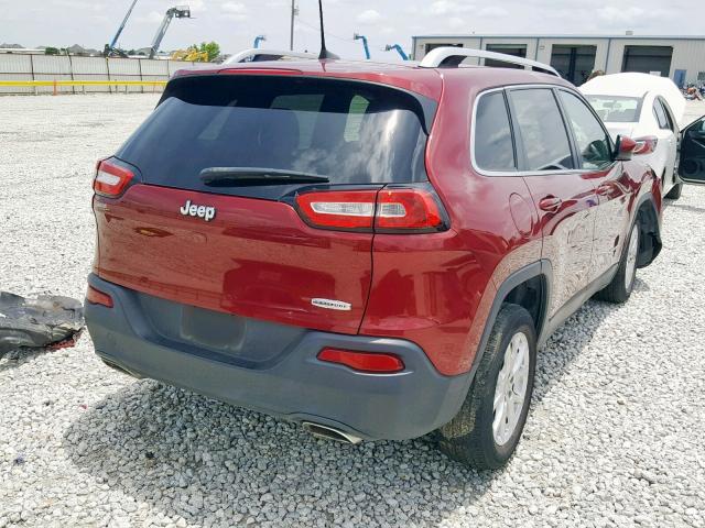 1C4PJLCS2GW212531 - 2016 JEEP CHEROKEE L RED photo 4