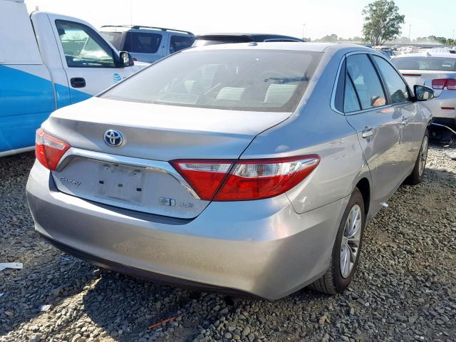 4T1BD1FK2GU178048 - 2016 TOYOTA CAMRY HYBR SILVER photo 4