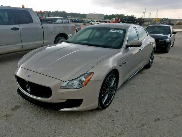 ZAM56PPA6E1083068 - 2014 MASERATI QUATTROPOR CREAM photo 2