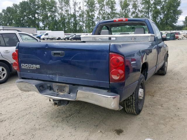 3D7KR26DX7G733933 - 2007 DODGE RAM 2500 S BLUE photo 4