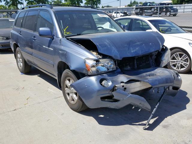 JTEDP21A450048300 - 2005 TOYOTA HIGHLANDER BLUE photo 1