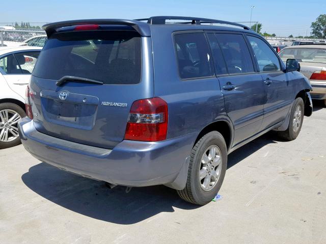 JTEDP21A450048300 - 2005 TOYOTA HIGHLANDER BLUE photo 4