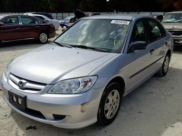 2HGES16424H608329 - 2004 HONDA CIVIC DX SILVER photo 2