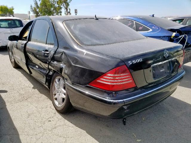 WDBNG75J24A392859 - 2004 MERCEDES-BENZ S 500 BLACK photo 3