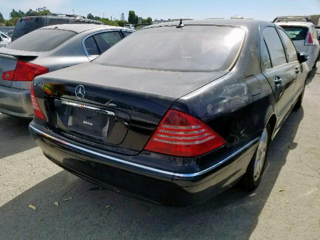 WDBNG75J24A392859 - 2004 MERCEDES-BENZ S 500 BLACK photo 4