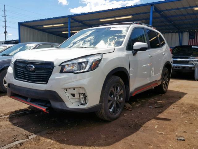 JF2SKAKC5KH487914 - 2019 SUBARU FORESTER S WHITE photo 2