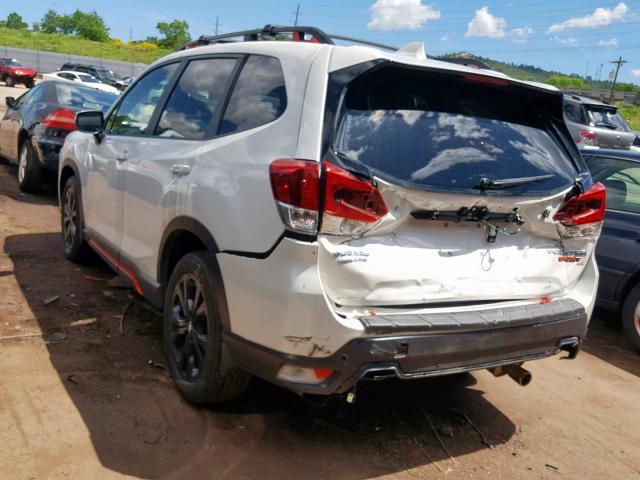 JF2SKAKC5KH487914 - 2019 SUBARU FORESTER S WHITE photo 3