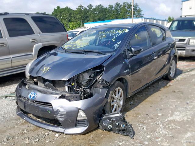 JTDKDTB37C1518370 - 2012 TOYOTA PRIUS C GRAY photo 2