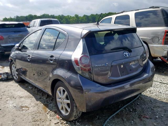 JTDKDTB37C1518370 - 2012 TOYOTA PRIUS C GRAY photo 3