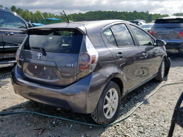 JTDKDTB37C1518370 - 2012 TOYOTA PRIUS C GRAY photo 4