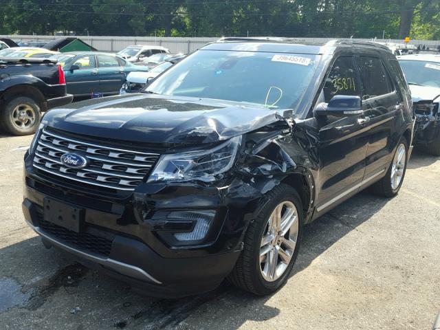 1FM5K7F81GGC57137 - 2016 FORD EXPLORER L BLACK photo 2