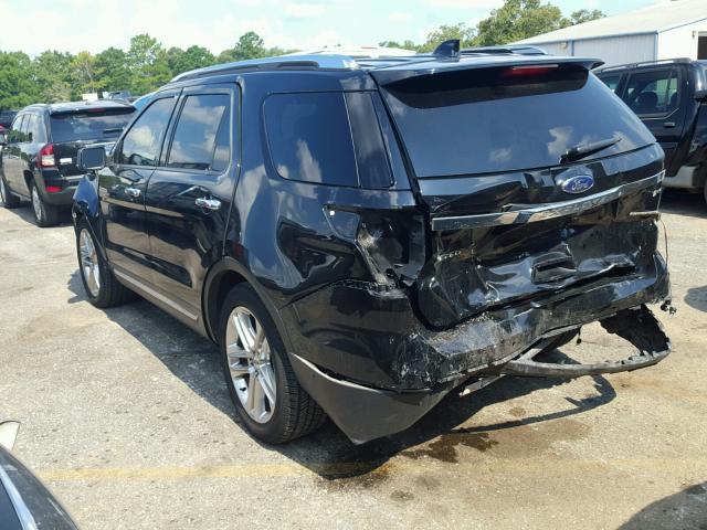 1FM5K7F81GGC57137 - 2016 FORD EXPLORER L BLACK photo 3