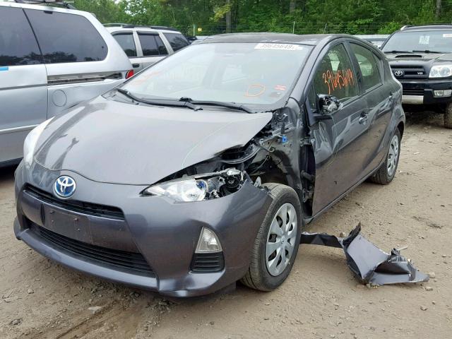 JTDKDTB37C1517199 - 2012 TOYOTA PRIUS C CHARCOAL photo 2