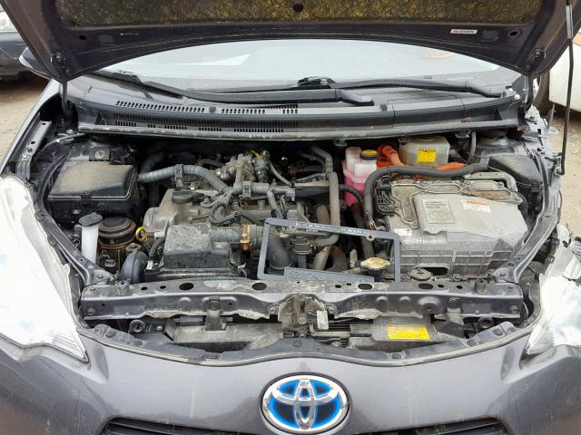 JTDKDTB37C1517199 - 2012 TOYOTA PRIUS C CHARCOAL photo 7