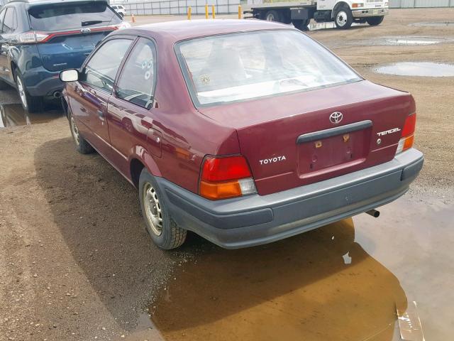 JT2AC52L6T0172109 - 1996 TOYOTA TERCEL STD BURGUNDY photo 3